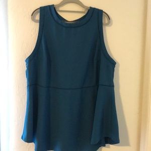 Ava & Viv peplum top- turquoise! Great condition!